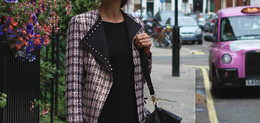 A classic tweed jacket with a modern twist