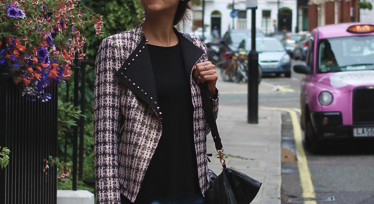 A classic tweed jacket with a modern twist